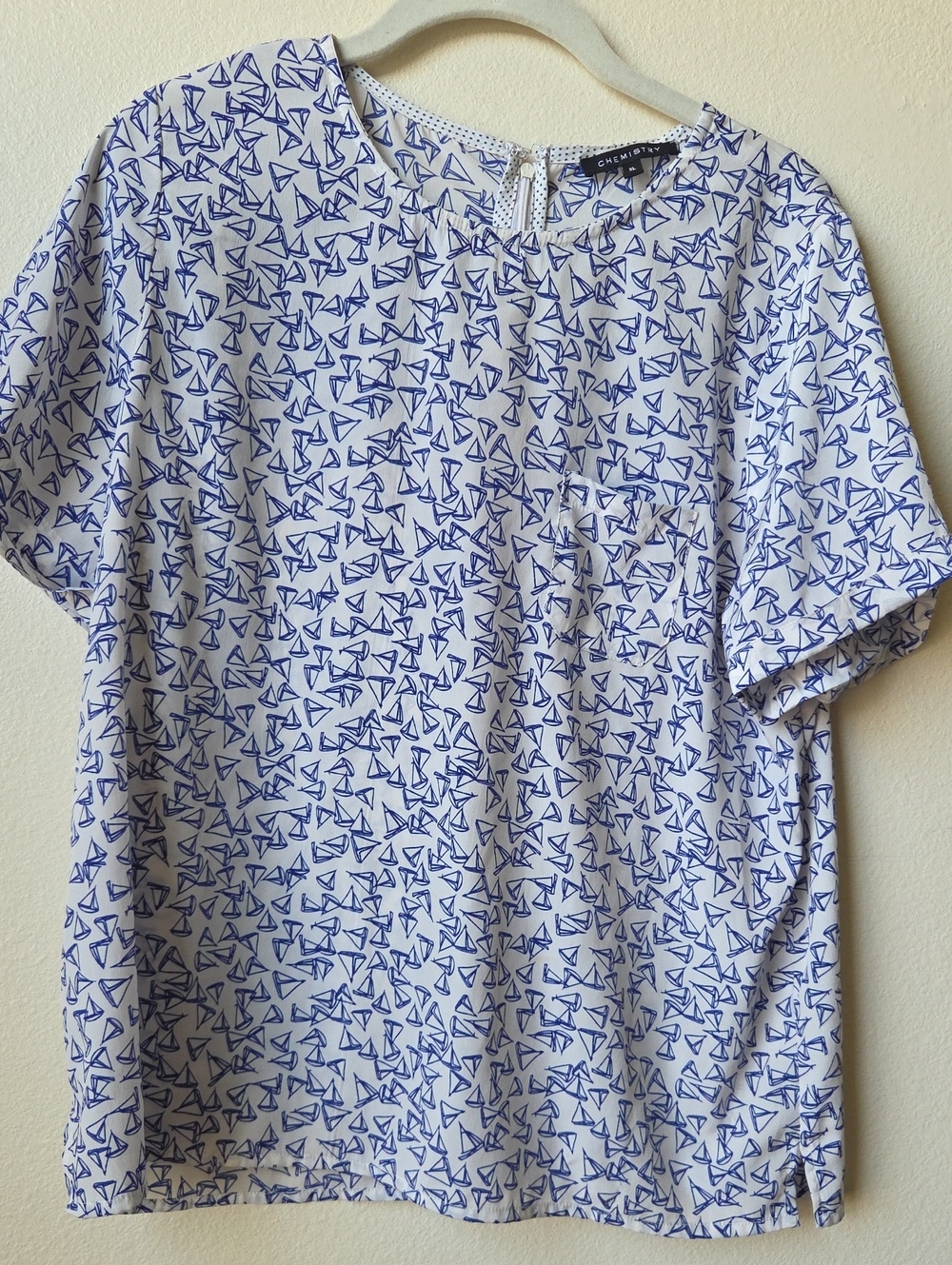 Chemistry Sailboat Blouse Womens XL